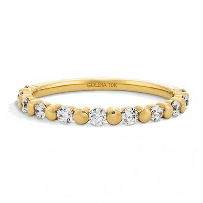 0.38 CT. TW Lab-Grown Diamond Alternating Station Stackable Band in 10K Gold (F/VS2)