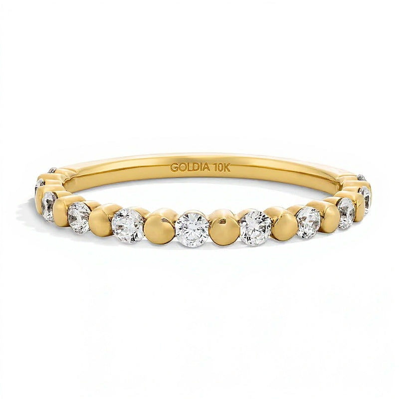 0.38 CT. TW Lab-Grown Diamond Alternating Station Stackable Band in 10K Gold (F/VS2)