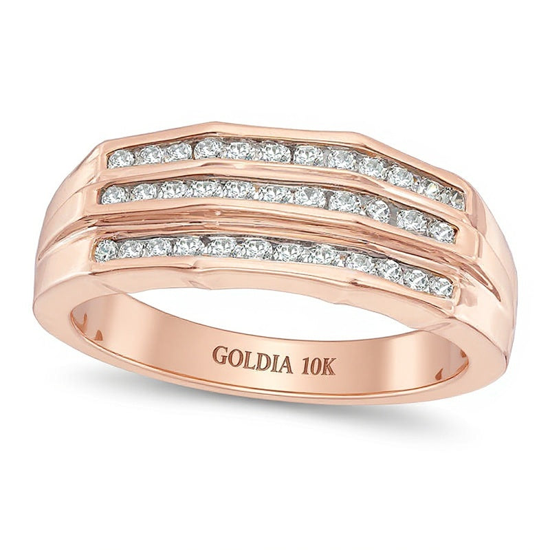 1.0 CT. TW Diamond Wedding Band in 10K Rose Gold