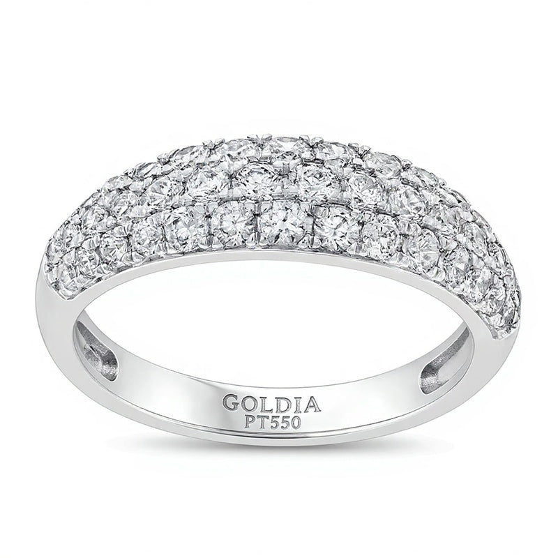 1.0 CT. TW Diamond Multi-Row Band in Platinum