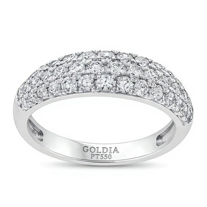 1.0 CT. TW Diamond Multi-Row Band in Platinum