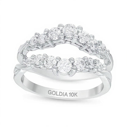 0.88 CT. TW Diamond Contour Solitaire Enhancer in 10K White Gold