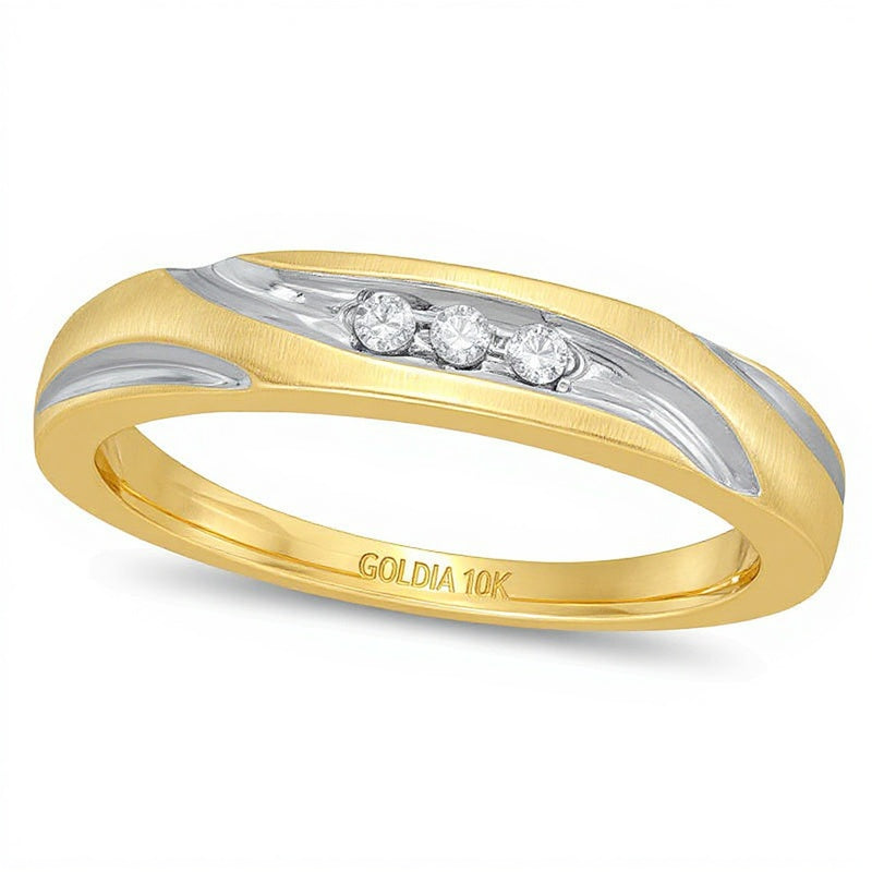 Diamond Accent Swirl Wedding Band in 10K Gold