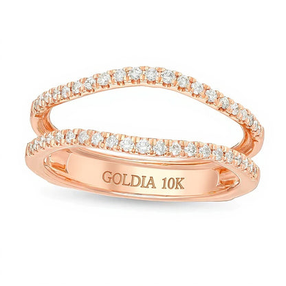 0.25 CT. TW Diamond Contour Solitaire Enhancer in 10K Rose Gold
