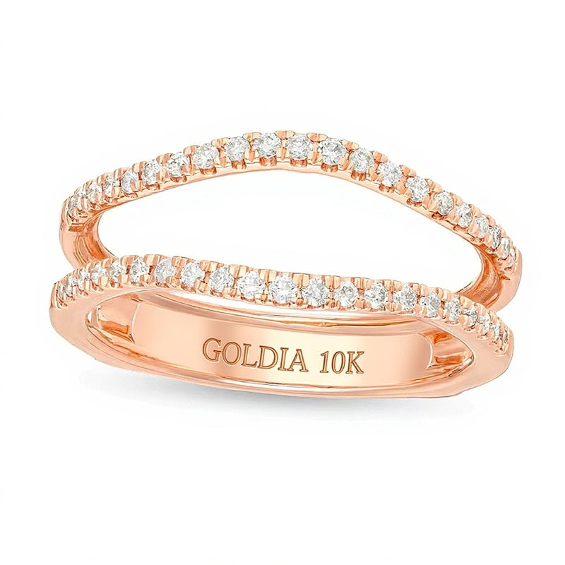 0.25 CT. TW Diamond Contour Solitaire Enhancer in 10K Rose Gold