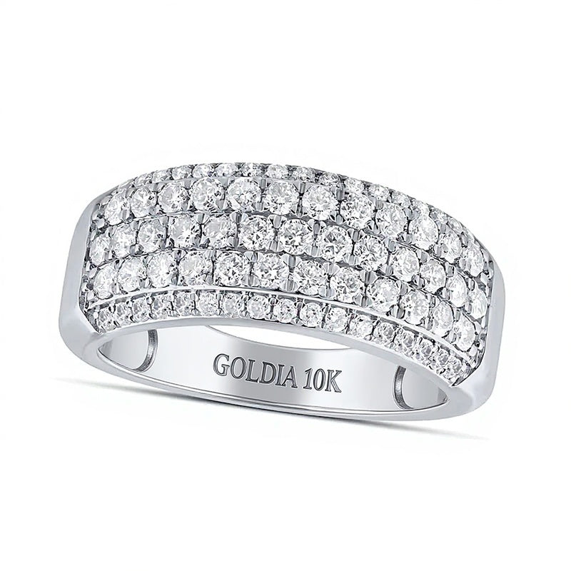 1.5 CT. TW Lab-Grown Diamond Multi-Row Band in 10K White Gold (F/VS2)