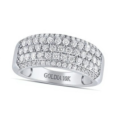 1.5 CT. TW Lab-Grown Diamond Multi-Row Band in 10K White Gold (F/VS2)
