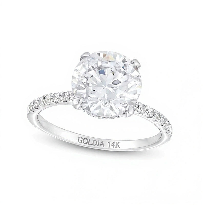 3.25 CT. TW Lab-Grown Diamond Engagement Ring in 14K White Gold (I/SI2)