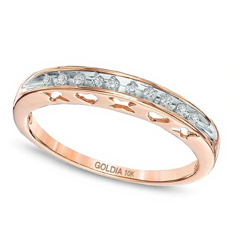 0.07 CT. TW Diamond Anniversary Band in 10K Rose Gold