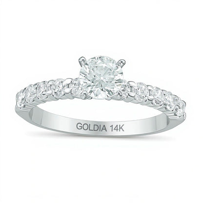 1.0 CT. TW Diamond Engagement Ring in 14K White Gold