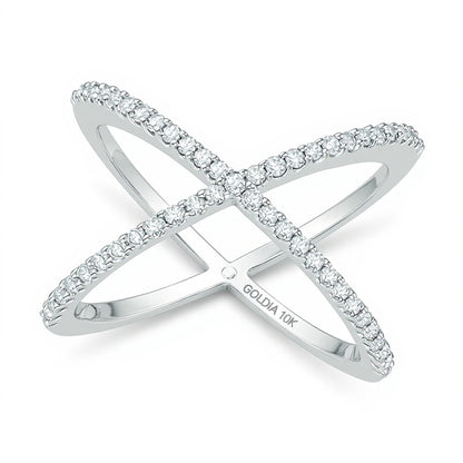 0.33 CT. TW Diamond Orbit Ring in 10K White Gold