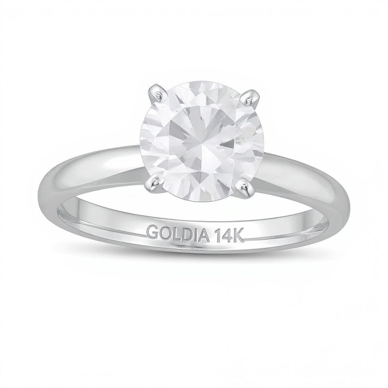 1.5 CT. Lab-Grown Diamond Solitaire Engagement Ring in 14K White Gold (F/VS2)