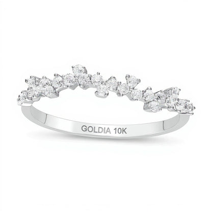 0.25 CT. TW Diamond Scatter Anniversary Band in 10K White Gold
