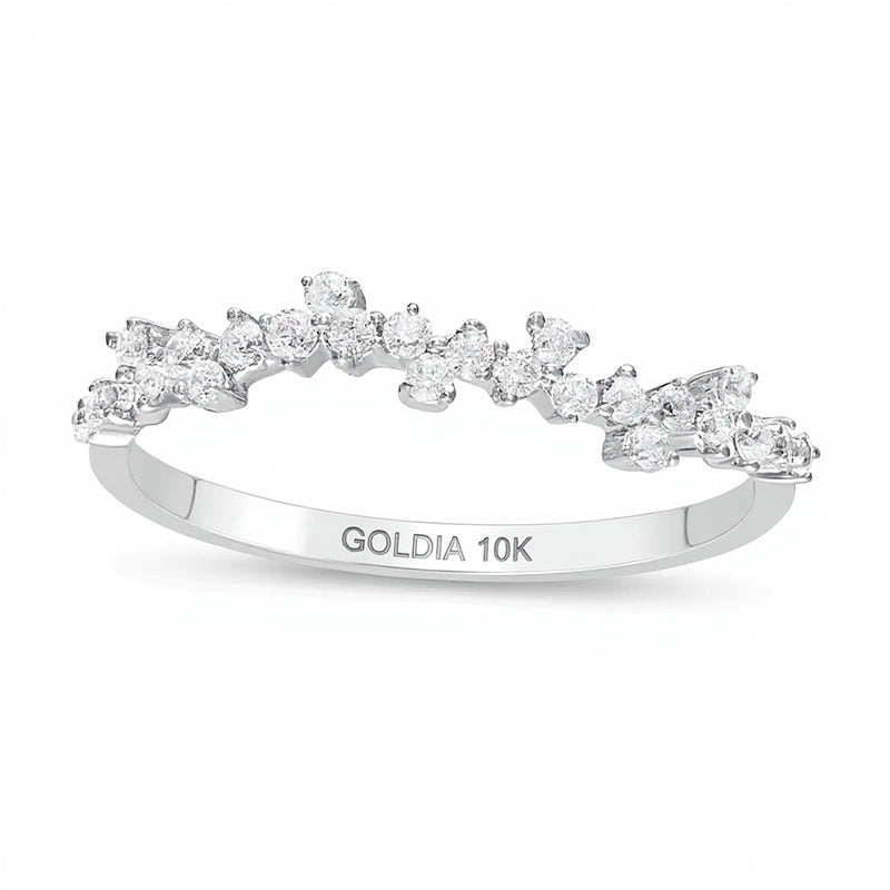 0.25 CT. TW Diamond Scatter Anniversary Band in 10K White Gold