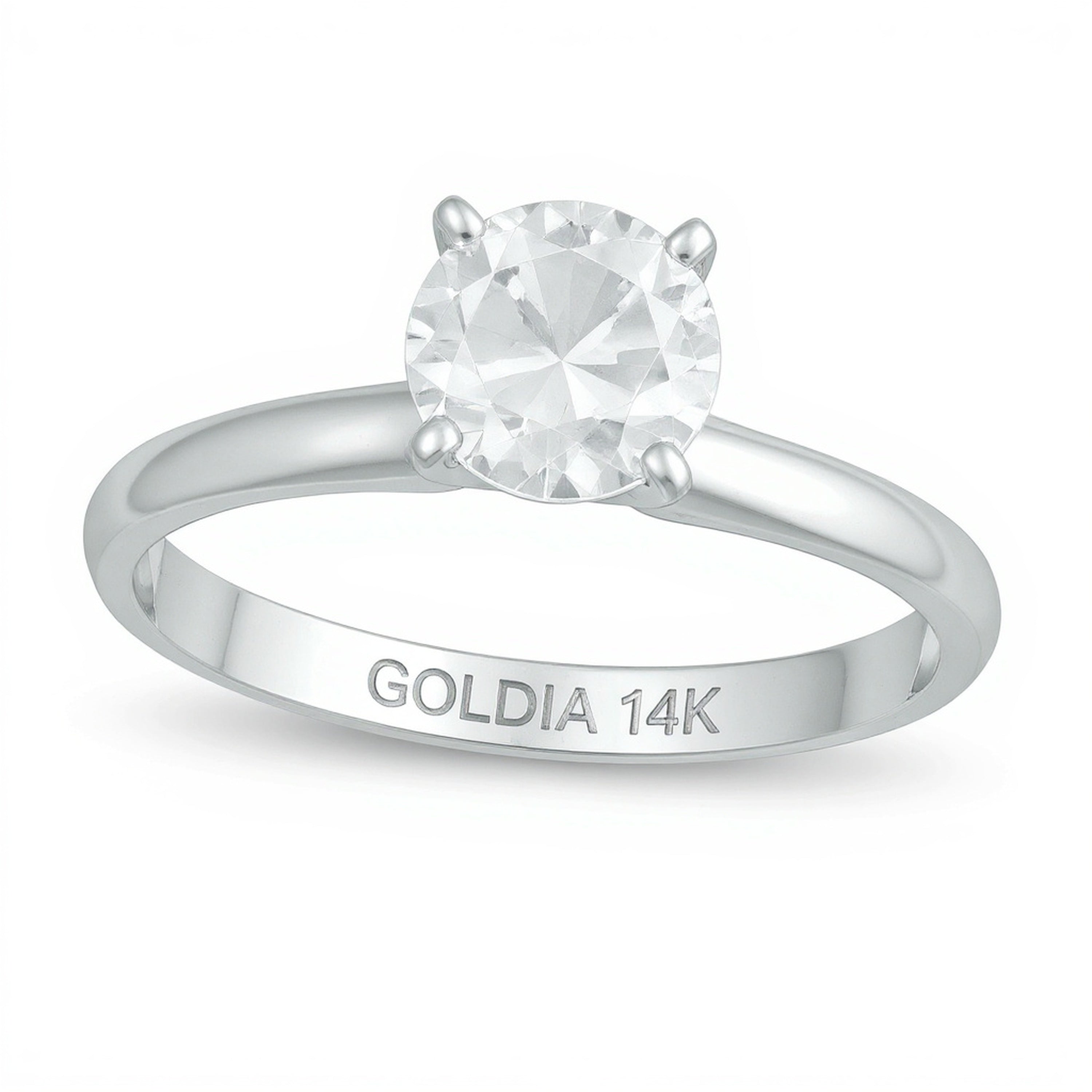 1.5 CT. Diamond Solitaire Engagement Ring in 14K White Gold (K/I3)