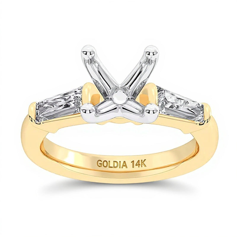 0.63 CT. TW Tapered Baguette Lab-Grown Diamond Semi Mount in 14K Gold (F/VS2)