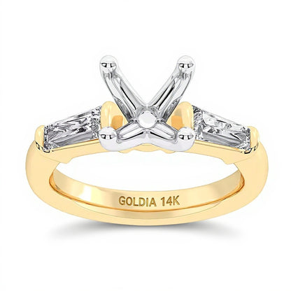 0.63 CT. TW Tapered Baguette Lab-Grown Diamond Semi Mount in 14K Gold (F/VS2)
