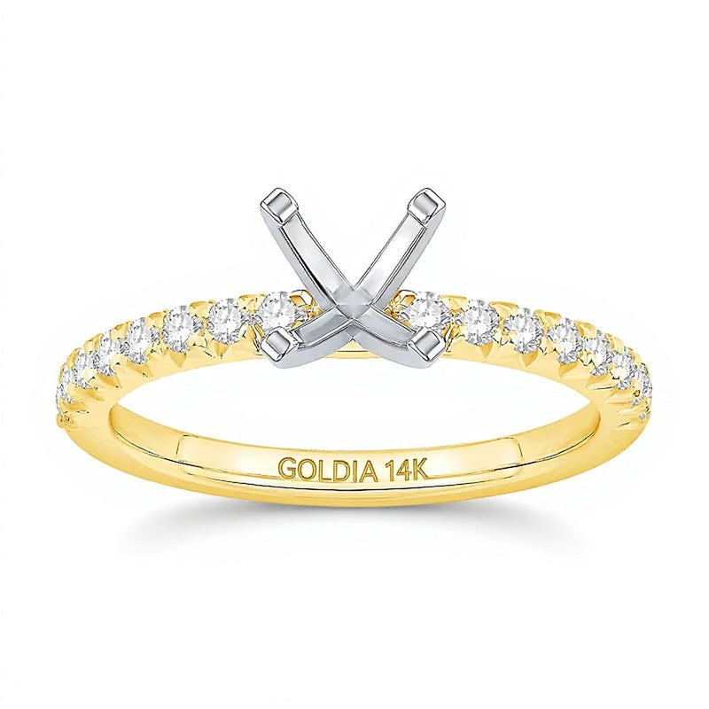 0.33 CT. TW Diamond Solitaire Semi Mount in 14K Gold