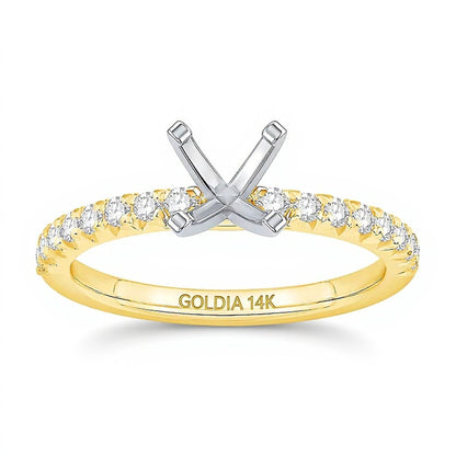 0.33 CT. TW Diamond Solitaire Semi Mount in 14K Gold