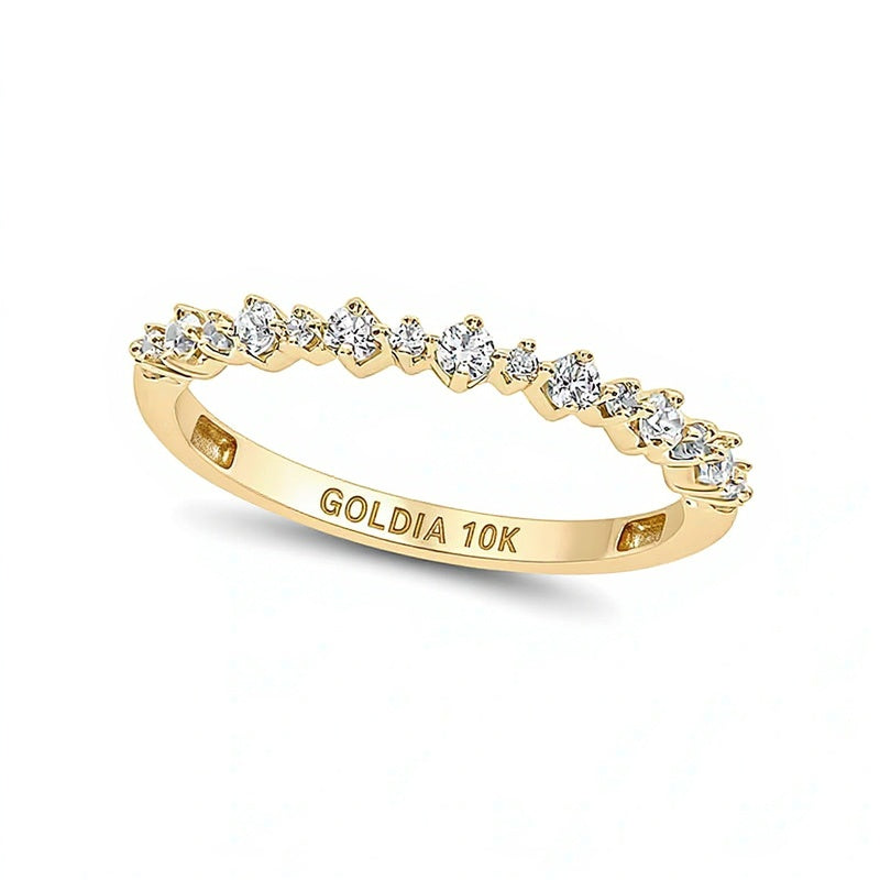 0.25 CT. TW Diamond Stack Anniversary Band in 10K Gold
