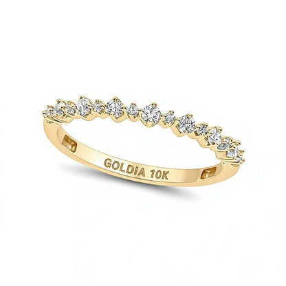 0.25 CT. TW Diamond Stack Anniversary Band in 10K Gold