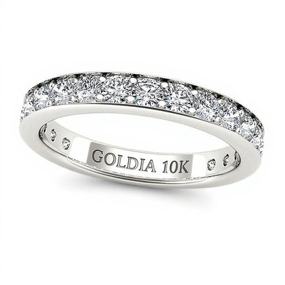 1.0 CT. TW Diamond Wedding Band in 10K White Gold