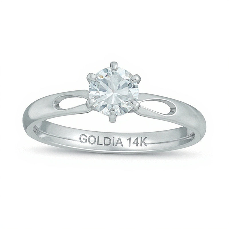 0.5 CT. Diamond Solitaire Engagement Ring in 14K White Gold (I/I2)