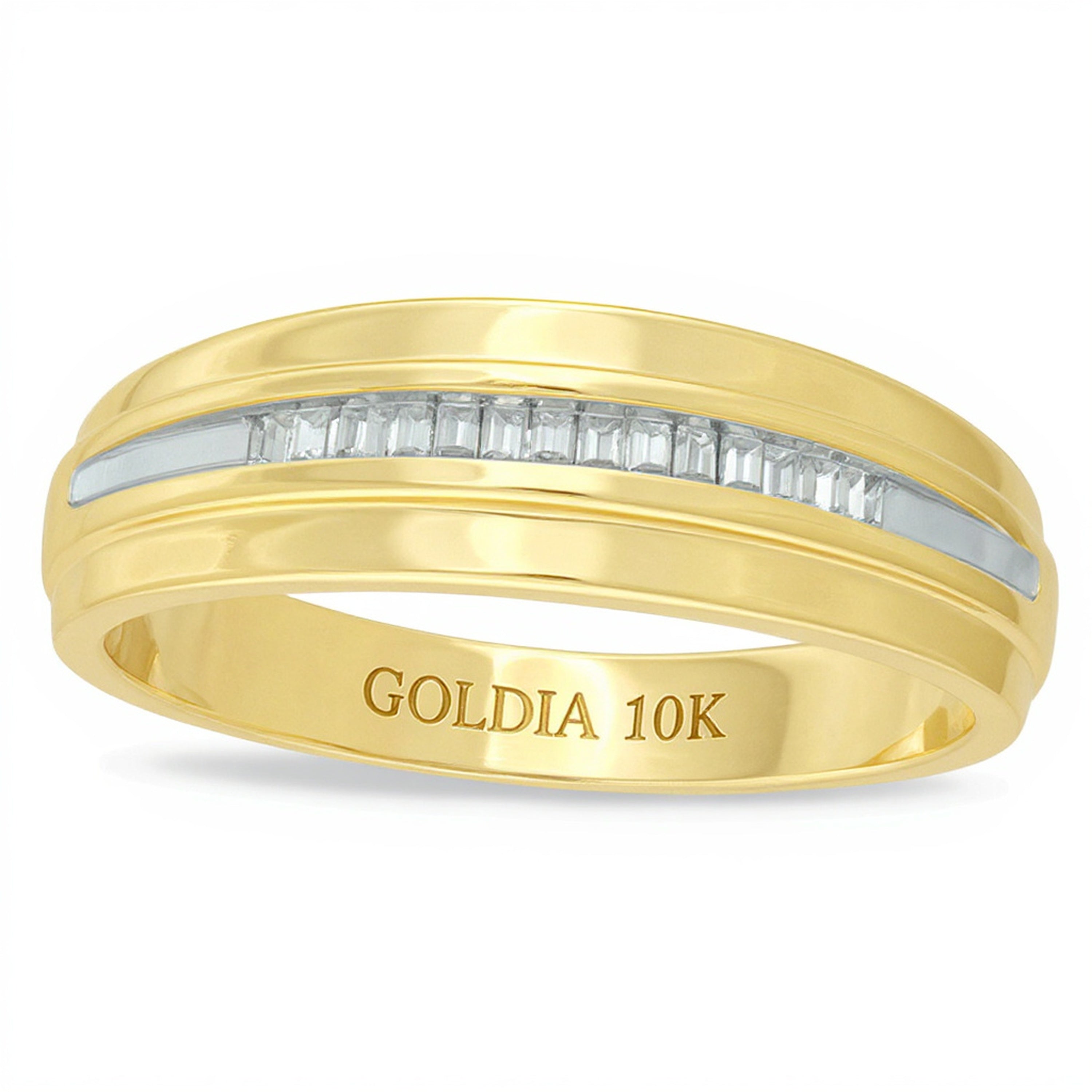 0.17 CT. TW Baguette Diamond Wedding Band in 10K Gold