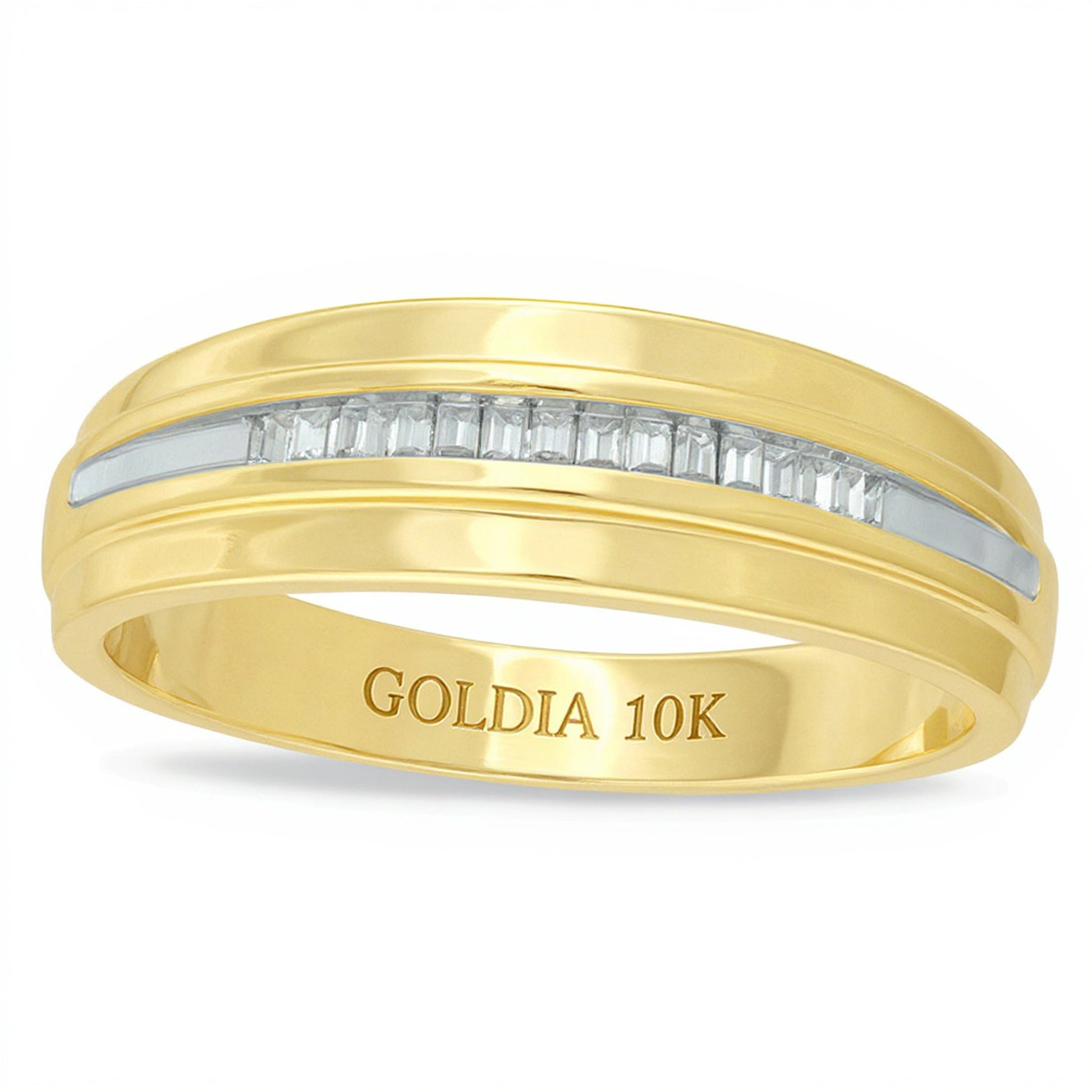 0.17 CT. TW Baguette Diamond Wedding Band in 10K Gold