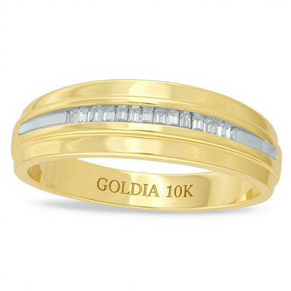 0.17 CT. TW Baguette Diamond Wedding Band in 10K Gold