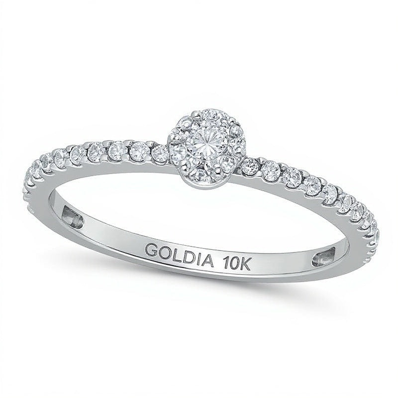 0.25 CT. TW Multi-Diamond Promise Ring in 10K White Gold