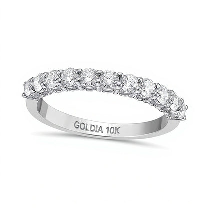 0.75 CT. TW Diamond Eleven Stone Band in 10K White Gold (I/I2)