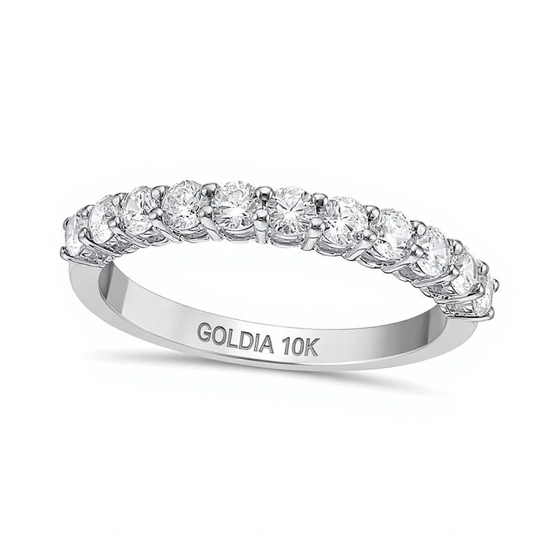 0.75 CT. TW Diamond Eleven Stone Band in 10K White Gold (I/I2)
