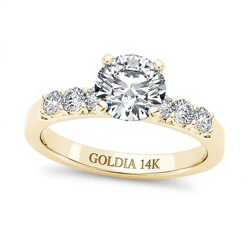 1.0 CT. TW Diamond Seven Stone Engagement Ring in 14K Gold