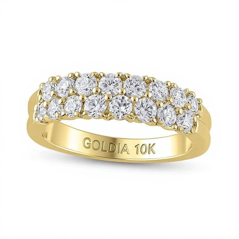 1.0 CT. TW Diamond Double Row Anniversary Band in 10K Gold
