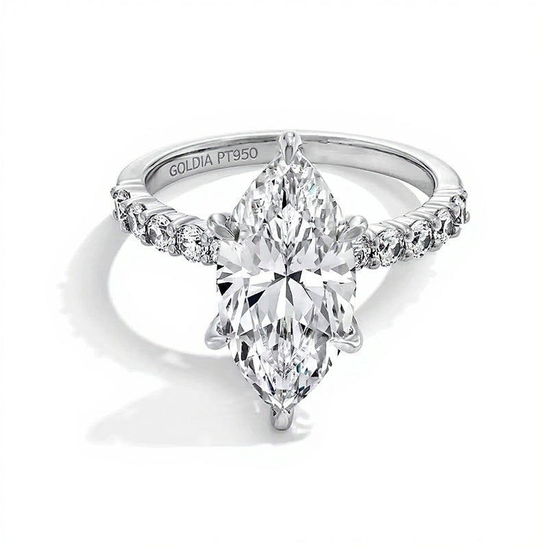 4.5 CT. TW Marquise-Cut Lab-Grown Diamond Engagement Ring in Platinum (F/VS2)