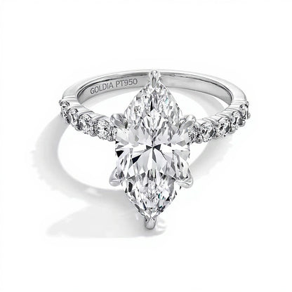 4.5 CT. TW Marquise-Cut Lab-Grown Diamond Engagement Ring in Platinum (F/VS2)