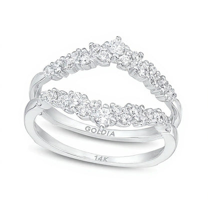 0.5 CT. TW Diamond Scatter Solitaire Enhancer in 14K White Gold