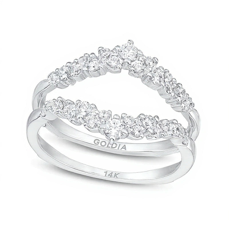 0.5 CT. TW Diamond Scatter Solitaire Enhancer in 14K White Gold