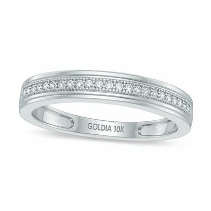 0.05 CT. TW Diamond Wedding Band in 10K White Gold