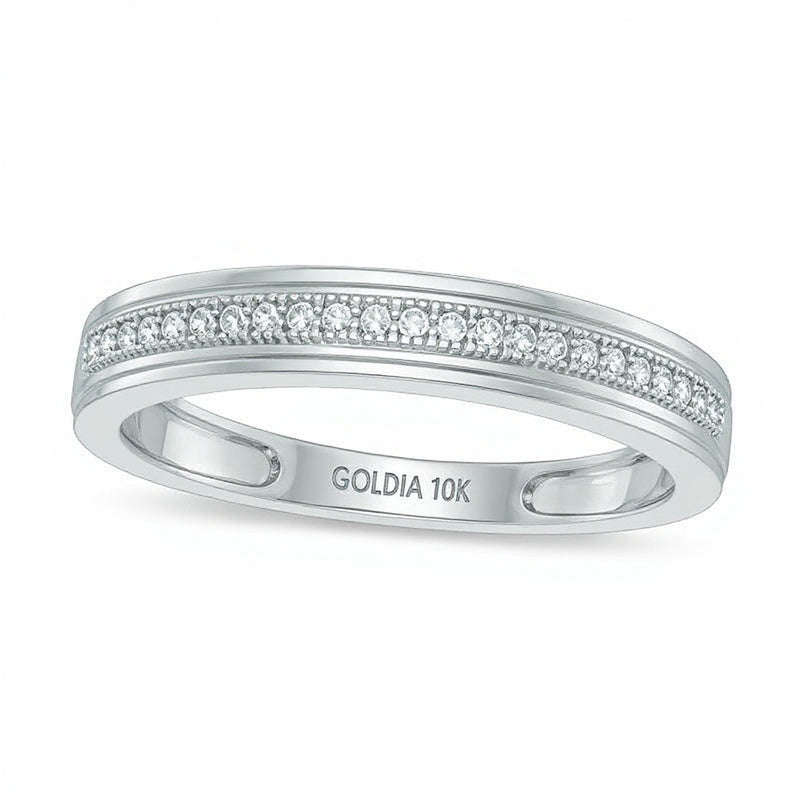 0.05 CT. TW Diamond Wedding Band in 10K White Gold