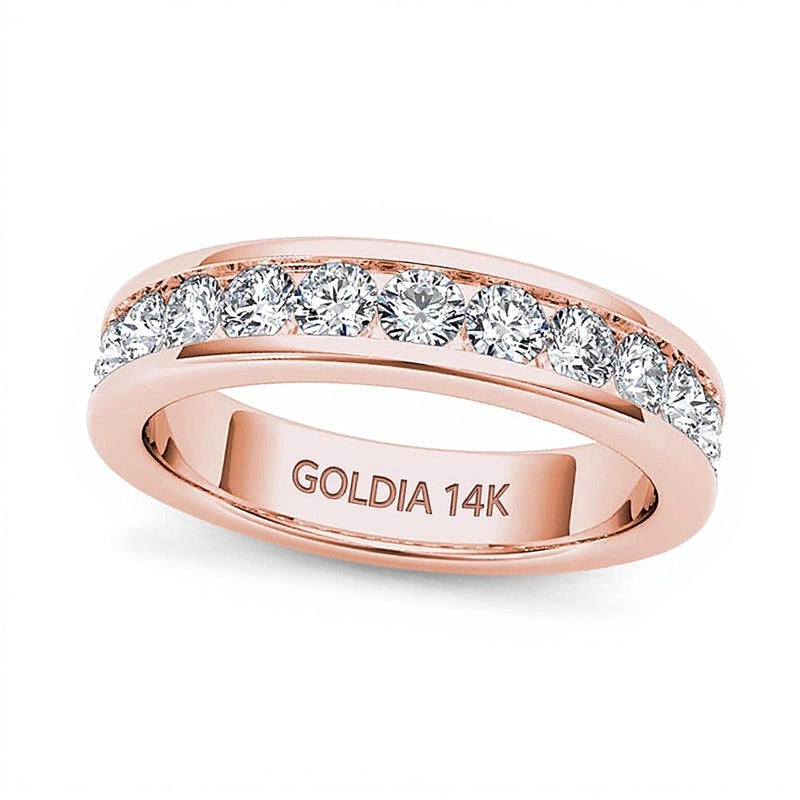 1.0 CT. TW Diamond Wedding Band in 14K Rose Gold