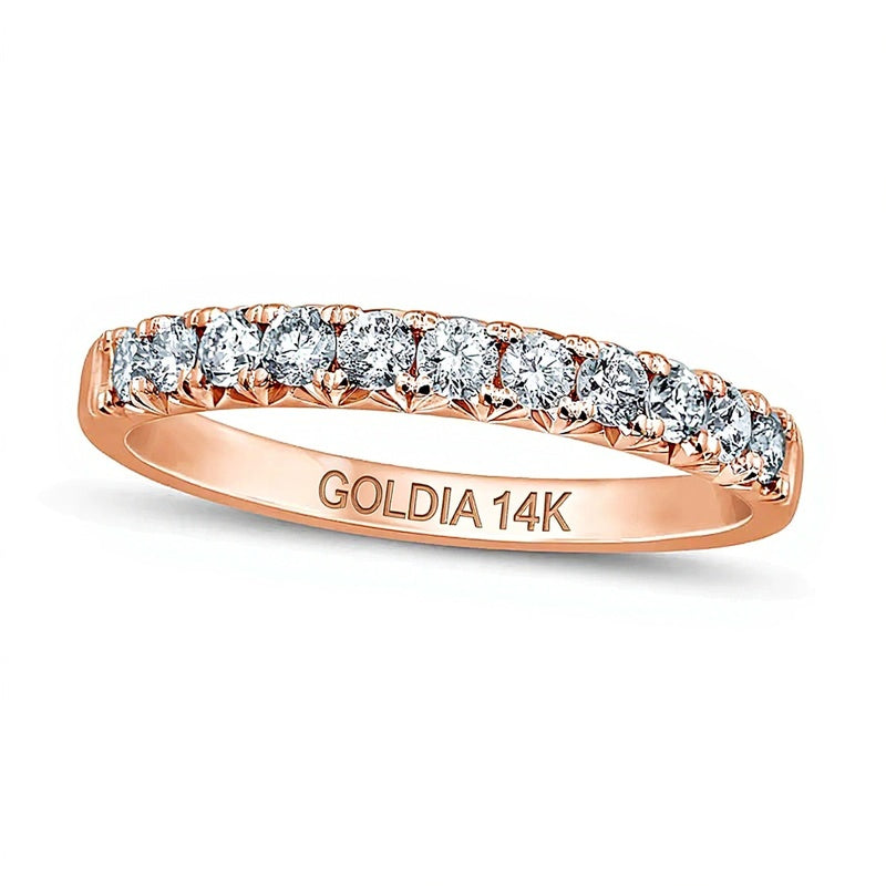 0.5 CT. TW Diamond Eleven Stone Anniversary Band in 14K Rose Gold