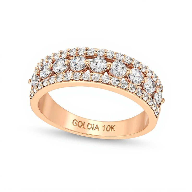 1.0 CT. TW Diamond Edge Band in 10K Rose Gold