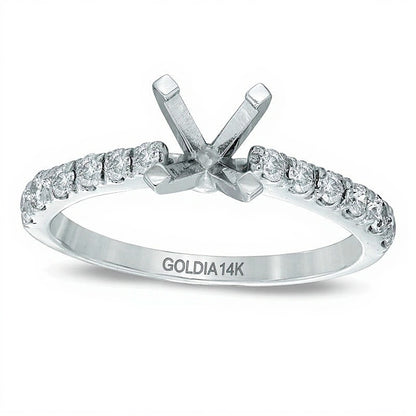 0.25 CT. TW Diamond Semi-Mount in 14K White Gold