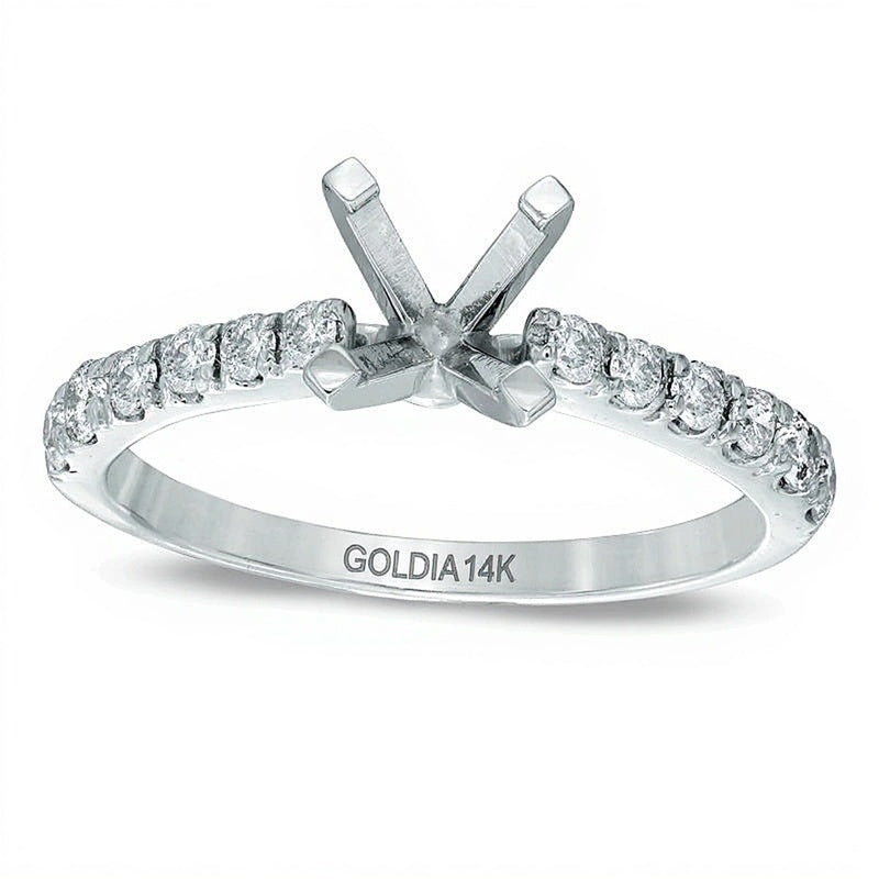 0.25 CT. TW Diamond Semi-Mount in 14K White Gold