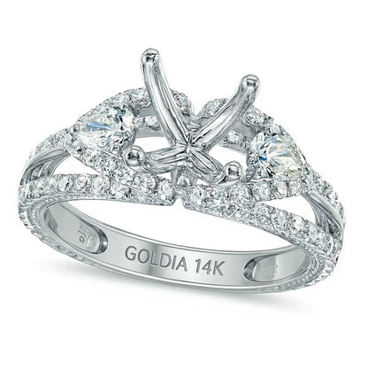 1.25 CT. TW Diamond Edge Semi-Mount in 14K White Gold