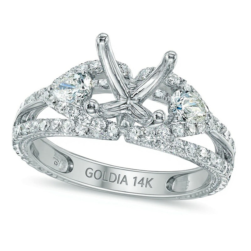 1.25 CT. TW Diamond Edge Semi-Mount in 14K White Gold