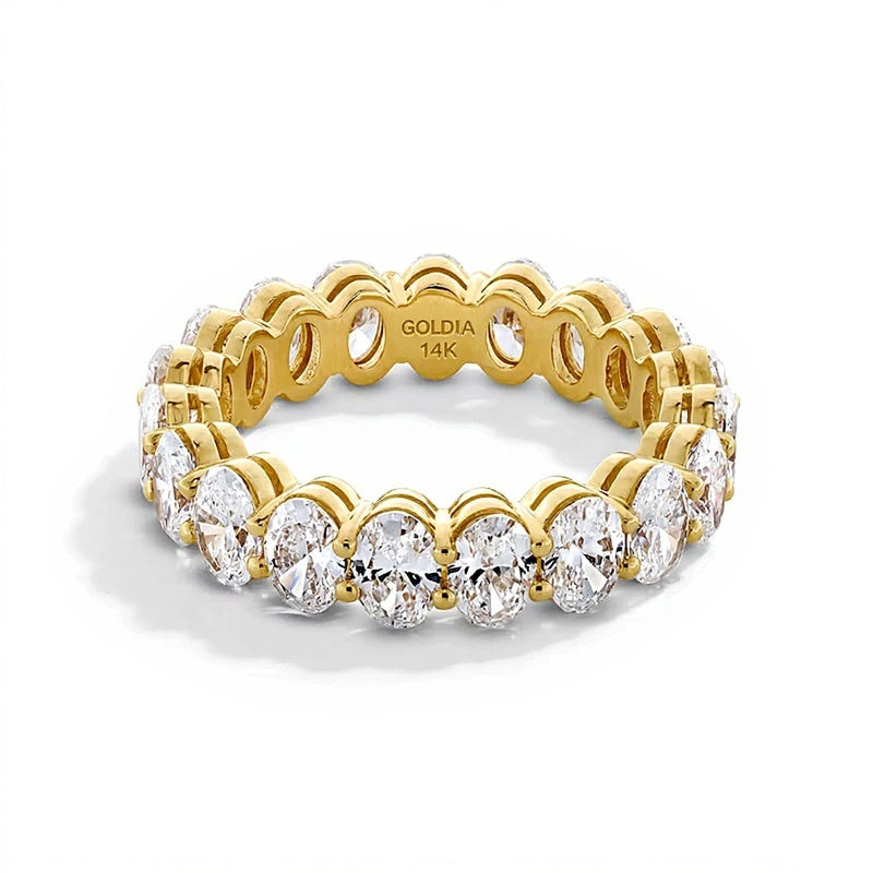 4.33 CT. TW Oval Lab-Grown Diamond Eternity Band in 14K Gold (F/VS2) - Size 6