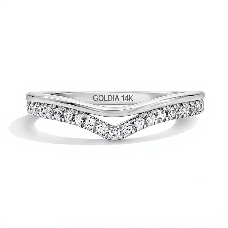 0.17 CT. TW Lab-Grown Diamond Contour Band in 14K White Gold (F/VS2)